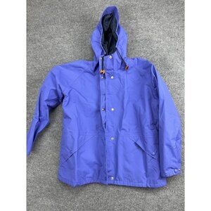 Cabela's Jacket Womens Medium Blue Gore-Tex Hooded Waterproof Rain Coat Outdoor